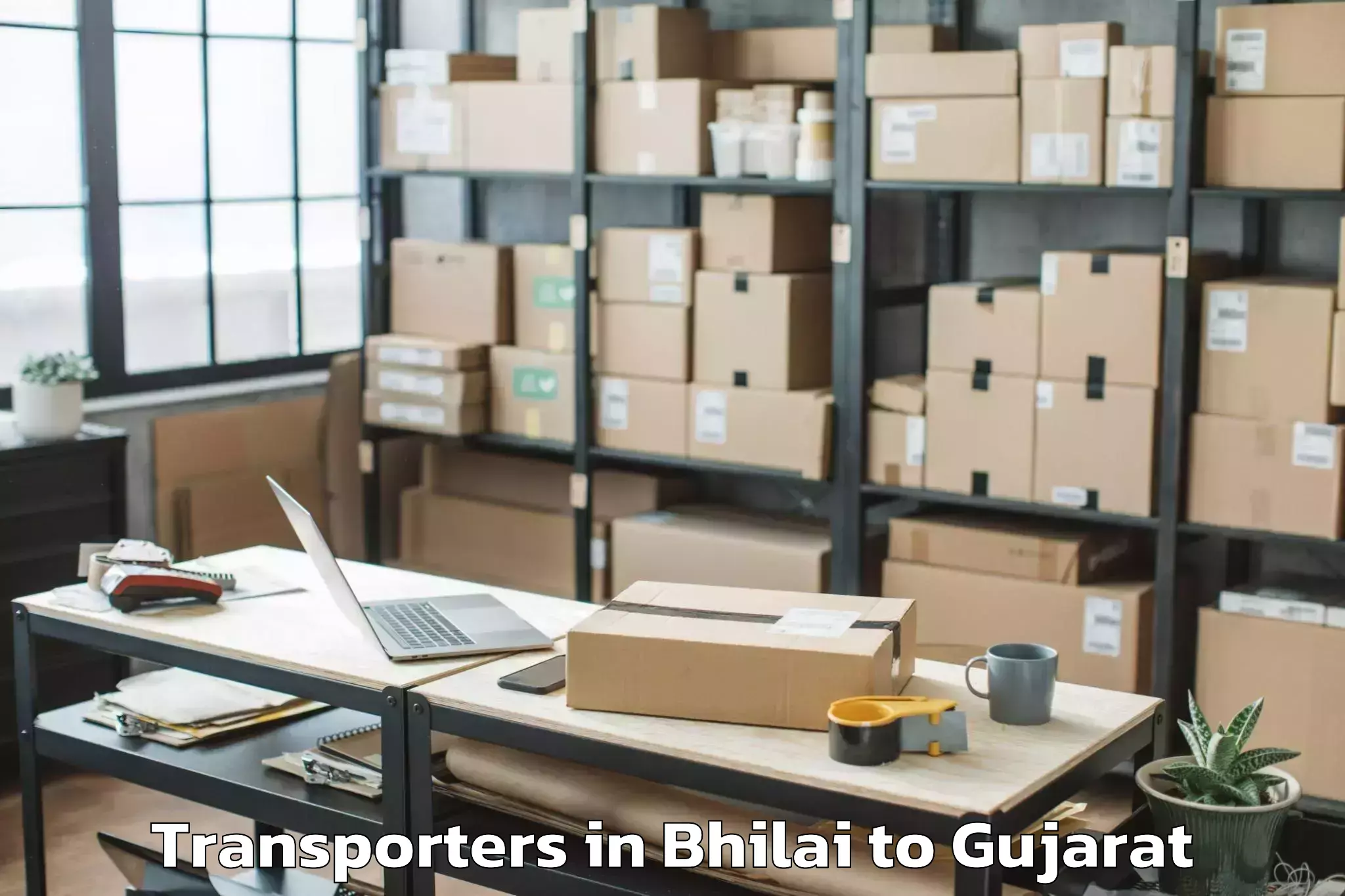 Easy Bhilai to Hazira Port Transporters Booking